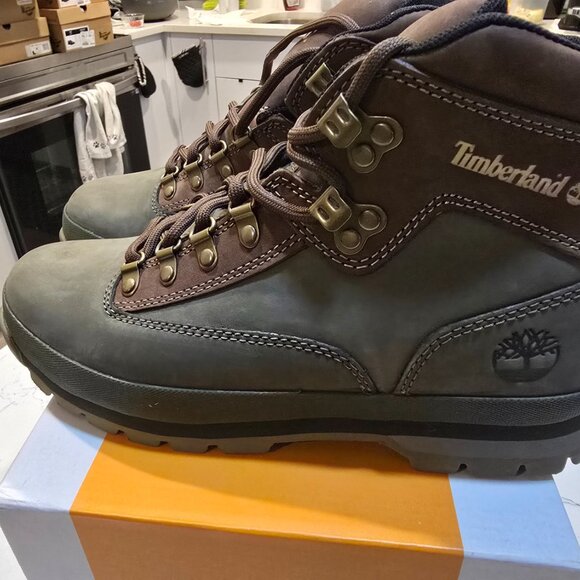 [TB0A5ZHHA58] MENS TIMBERLAND EURO HIKER MID 'DARK GREEN' SIZE 9 NEW - Picture 5 of 11